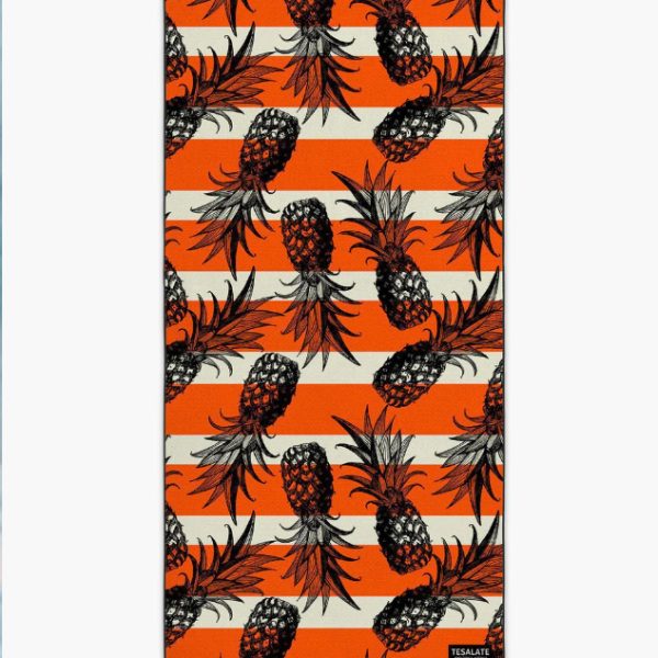 Custom Sublimation Printed Suede Microfiber Waffle Beach Towel 02